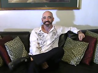 Cute hairy gay is wanking his nice prick